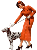 woman with dog bp. - PNG gratuit