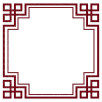 Asian red frame - PNG gratuit
