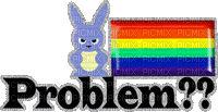 pride bunny - Free animated GIF