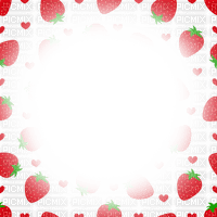 dolceluna deco strawberry texture frame vintage - ücretsiz png