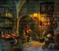 wizard fantasy room background - png grátis