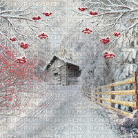 loly33 fond paysage hiver - Бесплатный анимированный гифка