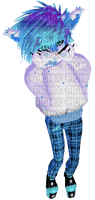 Blue catboy - 免费PNG