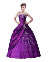 Purple woman , ball gown, png - PNG gratuit