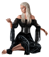 gothic woman in black by nataliplus - ücretsiz png