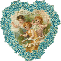 amor angel child ange engel flower valentine  love cher amor Valentin Valentinstag deco tube heart herz cœur text turquoise - zadarmo png