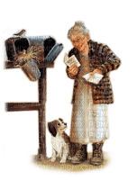 dama  abuela i perro  dubravka4 - 免费PNG