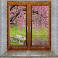 window fenster fenetre spring printemps frühling primavera paysage fond background room chambre gif anime animated animation - Darmowy animowany GIF