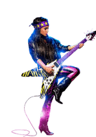 woman with guitar bp - Free PNG