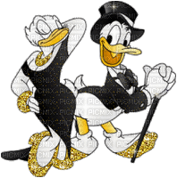 donald duck and daisy duck dressed up - GIF animado grátis