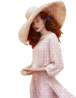 kvinna-woman-hatt - Darmowy animowany GIF