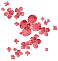Pink flowers flower overlay deco [Basilslament] - бесплатно png