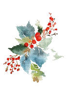 aquarelle automne feuilles rouges autumn - Nemokamas animacinis gif
