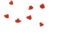 red hearts petals gif - GIF animado gratis