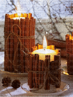 Cinnamon Winter Candles - Free animated GIF