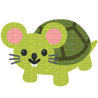 Mouse turtle emoji green - png grátis