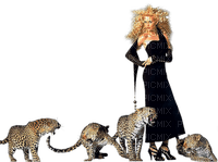 woman with cheetah bp - besplatni png