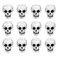 skull schädel crâne deco tube gothic goth gothique dark gif anime animated animation fun tongue crane la langue - GIF animé gratuit