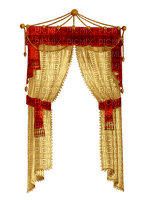 red-gold drapery - zdarma png