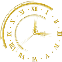 Clock.Horloge.Gold.Reloj.Victoriabea - gratis png