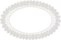minou-oval lace frame-white-deco-oval vit frame - 免费PNG