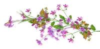 purple flowers deco - 無料png