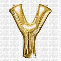 Letter Y Gold Balloon - darmowe png