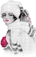 soave woman vintage pin up christmas winter - 免费PNG
