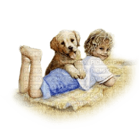 child dog enfant chien 🐶👦 - PNG gratuit
