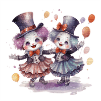 ♡§m3§♡ kawaii red circus clowns doll - gratis png