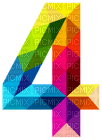 Kaz_Creations Numbers Colourful Triangles 4 - png gratis