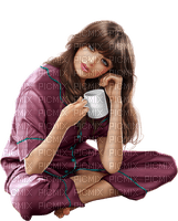 femme boisson café idca - png gratuito