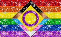 Intersex Inclusive Pride flag glitter - GIF animé gratuit