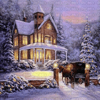 fondo casa navidad vintage gif dubravka4 - 無料のアニメーション GIF