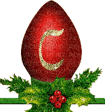 Letter on Christmas bulb - Ingyenes animált GIF