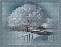 bg-blå-vinter-landskap - δωρεάν png