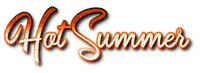 Hot Summer.Text.Orange - By KittyKatLuv65 - gratis png