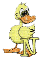 Kaz_Creations Alphabets Ducks Letter N