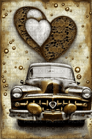 Vintage Background Car Auto Heart - Bogusia - darmowe png