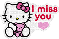 Hello kitty i miss you cœur rose pink heart bear