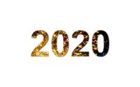 2020 new year deco text - png gratis