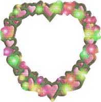 frame cadre rahmen  deco tube gif anime animated animation glitter heart coeur love pink - GIF animé gratuit