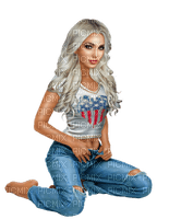 Woman with jeans. Leila - Free PNG