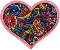 patch picture heart - Free PNG