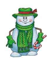 Greeting Snowman - Бесплатный анимированный гифка