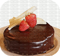 Chocolate Cake w/Strawberries - 無料のアニメーション GIF