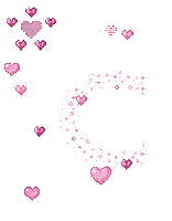 coe coeur love rose glitter gif deco animé - GIF animé gratuit