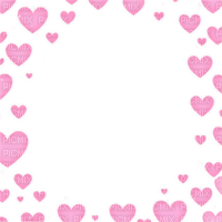 Frame Pink Hearts