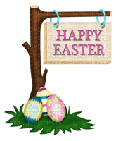 Kaz_Creations Easter Deco Text Logo Happy Easter Sign - PNG gratuit