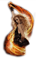 Kaz_Creations Fire Flames Deco Woman Femme - darmowe png